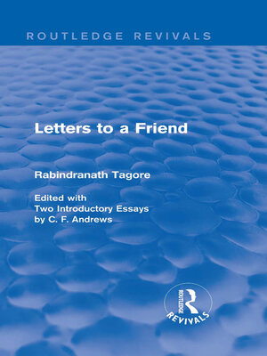 cover image of Letters to a Friend (Routledge Revivals)